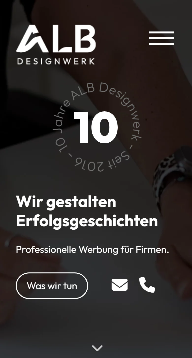Website des ALB Designwerks in Haigerloch