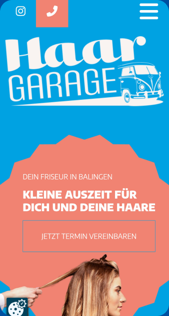 Website der Haar Garage